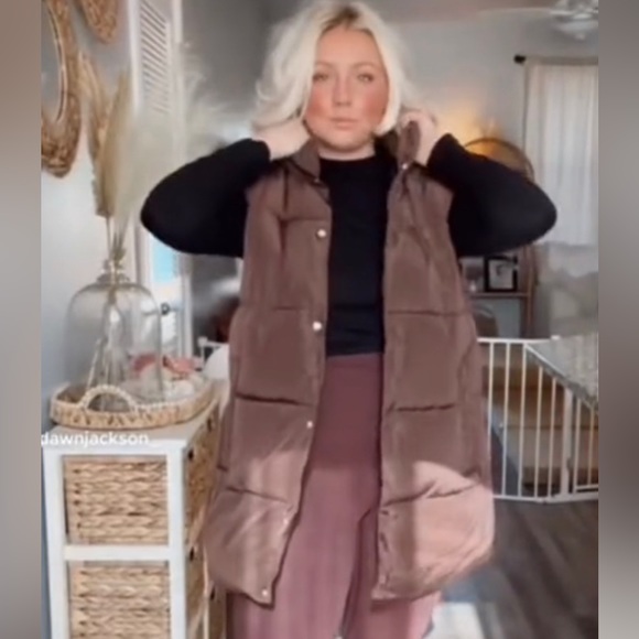 Jackets & Blazers - Long puffer vest